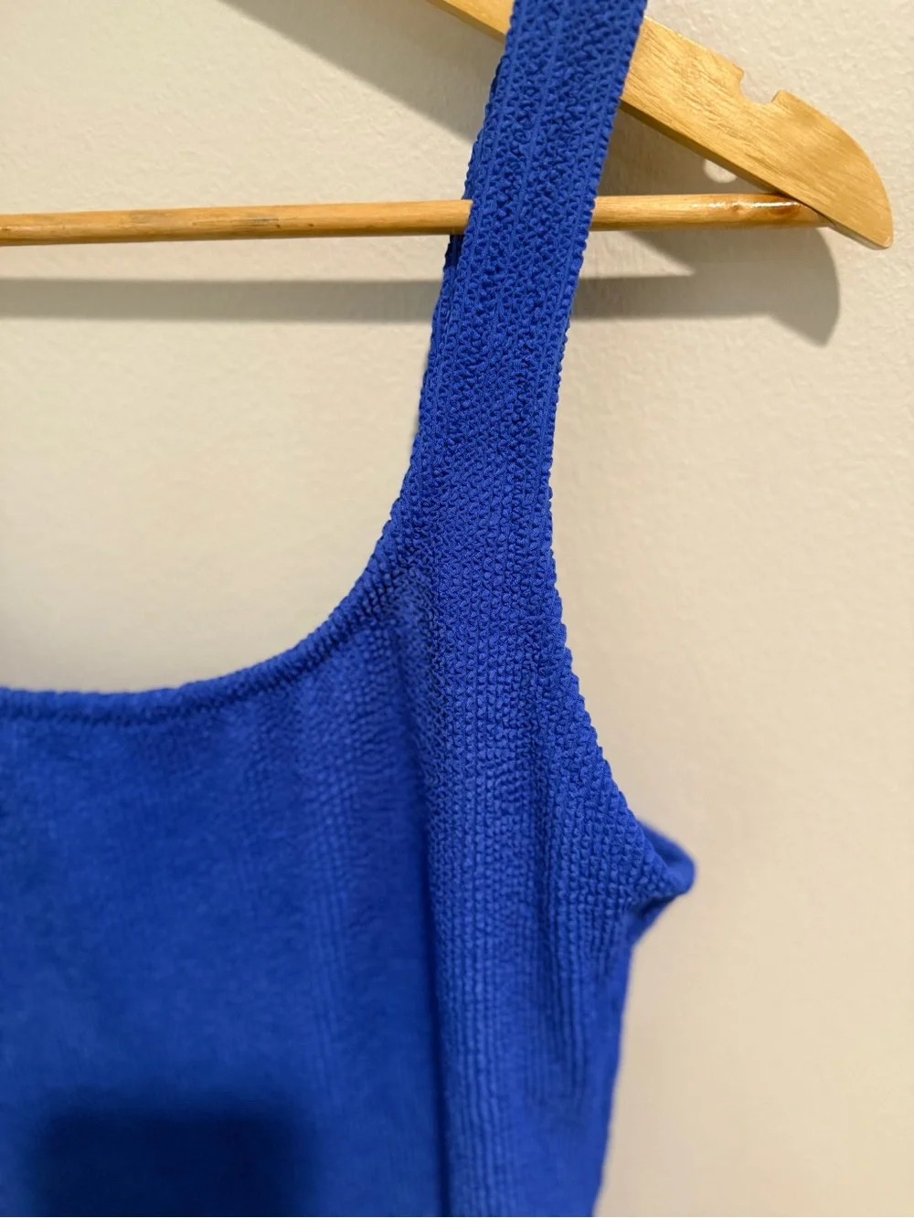Shade & Shore Royal Blue Classic Preppy One Piece Swim Suit Scoop Neck XL 12-14